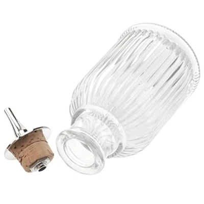 Imagen de Angoily Anteojos Bitters Botella de Cristal Botellas Dasher Vintage Whisky Licor Decantador Vino con Tapa para Hacer Cóctel 90Ml Vidrio