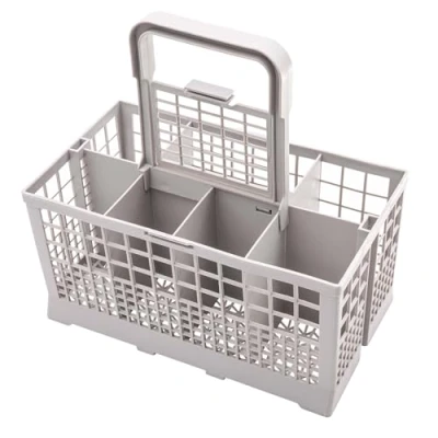 Imagen de vhbw Cesta de cubiertos universal para lavavajillas con mango Gris
