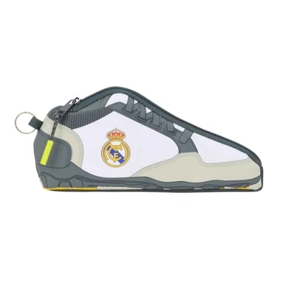Imagen de Safta Real Madrid EQUIPACIÓN 25/26 Portatodo Zapatilla Escolar, Estuche Infantil, Niño, Ideal para Niños en Edad Cómodo y Versátil, Calidad Resistencia, 24x2x10 cm