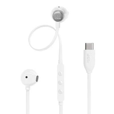 Imagen de Auriculares de botón JBL Tune 305C, Intraurales, Bluetooth, Con cable, Micrófono, White