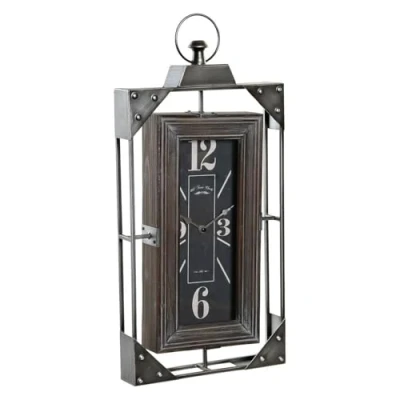 Imagen de Reloj De Pared Dkd Home Decor Loft Madera Hierro (29 X 6.5 61 Cm)