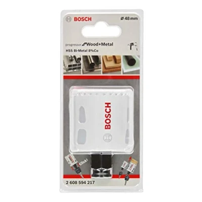 Imagen de Bosch Professional Progressor for Wood and Metal Sierra de corona (para madera y metal, diámetro 48 mm, accesorios para taladro)