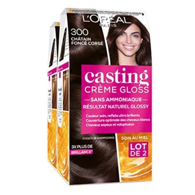 Imagen de Lote de 2 tintes para cabello Casting Crème Gloss, coloración tono sobre tono, sin amoniaco, L&#039;Oréal Paris