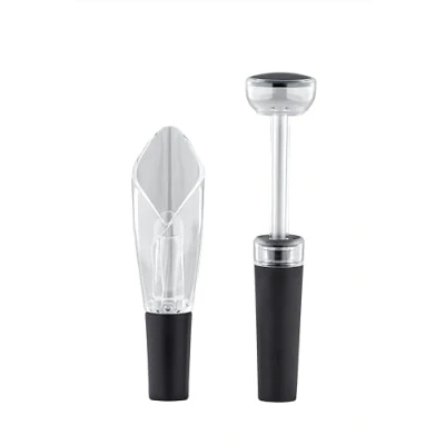 Imagen de Set accesorios de vino Haier HAWGKIT02, Aireador y vertedor, Tapón vacío, Negro