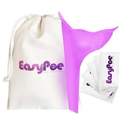 Imagen de EasyPee Dispositivo Urinario Femenino Orinal de Viaje Portátil para Orinar Pie Kit Embudo Micción Mujer WC