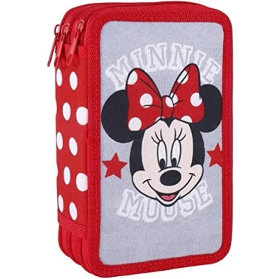 Imagen de CERDÁ LIFE&#039;S LITTLE MOMENTS Estuche Escolar 3 Compartimentos Niña de Minnie Mouse Licencia Oficial Disney, Multicolor, 2700000399
