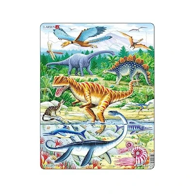 Imagen de Larsen FH16 Dinosaurios del Periodo Jurásico, Puzzle de Marco con 35 Piezas