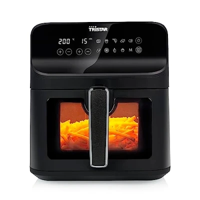 Imagen de Tristar Freidora de aire digital 6,2 L 1,5 kg papas fritas Con ventana visualización Negro FR 9037
