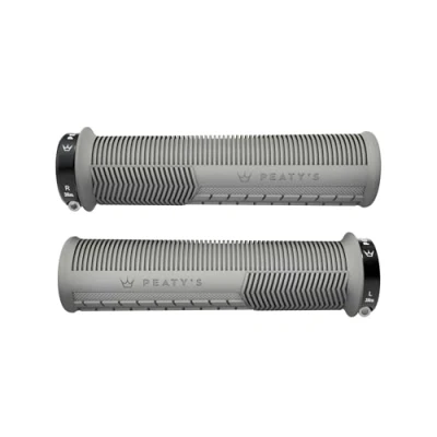 Imagen de Peaty&#039;s Monarch Grips Gris/Hongo/Fino Comodidad en el Sendero, Duradero, Barras ergonómicas, Almohadilla para Pulgar, Todo día, Tipo de Clima y Terreno, Bicicleta montaña MTB Enduro