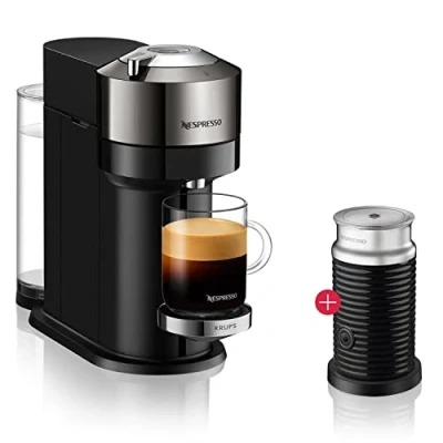 Imagen de Nespresso Cafetera Vertuo Next Deluxe ENV 120.CAE con espumador de leche, cromada