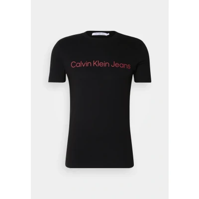 Imagen de Calvin Klein Jeans CORE Institutional LOGO SLIM TEE Camiseta estampada, Hombre, Talla: XXL, Black/salsa