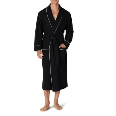 Imagen de Amazon Essentials Albornoz Ligero (disponible en talla grandes y largos especiales) Hombre, Negro, 4XL Grande