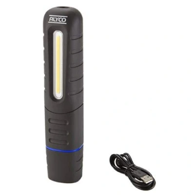 Imagen de Alyco Linterna de mano recargable bifocal LED COB 10W IP65 900 + 150 lúmenes, con imán y colgador 190573