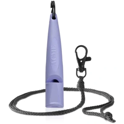 Imagen de ACME Silbato para Perros n.º 211,5 (actualización de 2023) con Banda en Negro Mate Alpha Ideal la devolución Llamada Gran Alcance frecuencia estandarizada (Morado)