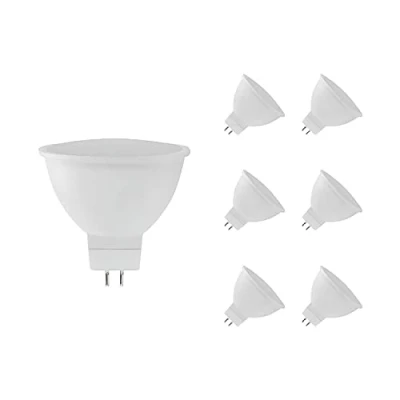 Imagen de RAYDAN Home Bombilla Led Spotlight GU5.3 (Pack 6), 8W Potencia, 60W Equivalencia, 700lm, Temperatura Color 3000K/6000K, 120º, SMD, Clase Energética G, No Regulables, IP20, 15.000H Vida Útil