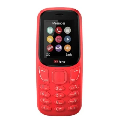 Imagen de TTfone TT170 Teléfono Móvil con Pantalla de 1.8 Pulgadas Desbloqueado y Funciones Sencillas (Rojo, Cable USB)