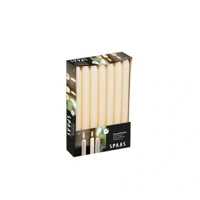 Imagen de Spaas 14 velas cónicas de 21/220 mm color marfil sin perfume con unas 8 horas duración