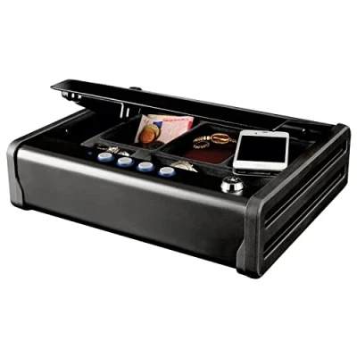 Imagen de MASTER LOCK Caja Fuerte Compacta [Combinación y Llaves] MLD08E Ideal para objetos de valor, dispositivos electrónicos, pequeños, arma corta