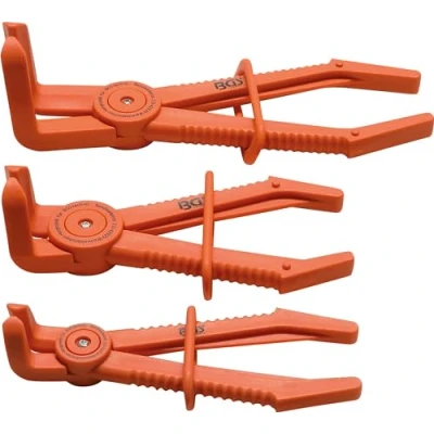 Imagen de BGS 8764 Juego de pinzas para mangueras curvado 90 155 220 mm 3 piezas