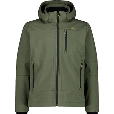 Imagen de CMP Chaqueta softshell de hombre con capucha desmontable, Oil Green, 56
