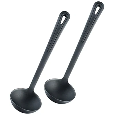 Imagen de Westmark Gentle Plus 285622E5 Juego de 2 cucharones para sopa, resistentes al calor hasta 270 C, PPA, longitud: 31,5 cm, color negro