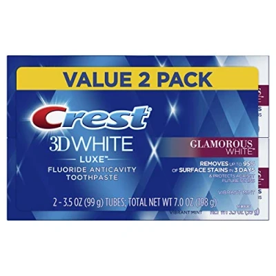 Imagen de Crest Twin Pack 3D White Luxe Glamorous Toothpaste, 3.5 Ounce each, 2