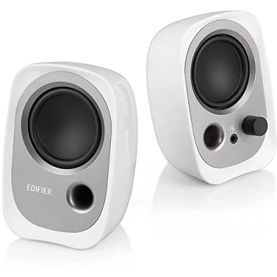 Imagen de EDIFIER R12U Set de altavoces con conexión auriculares y control volumen integrado. Color blanco.