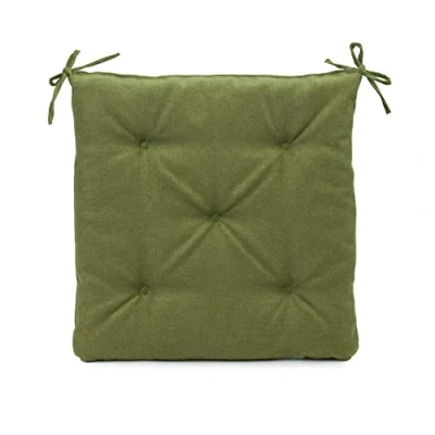Imagen de Gözze Cojín de asiento con correas fijación, silla, Acolchado, Darco, 40 x 4 cm Verde