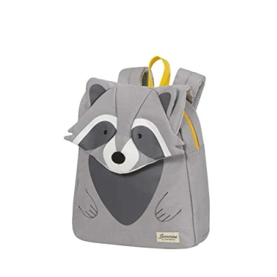 Imagen de Samsonite Happy Sammies Eco Mochila Infantil S, 27.5 cm, 7.5 L, Gris (Raccoon Remy)