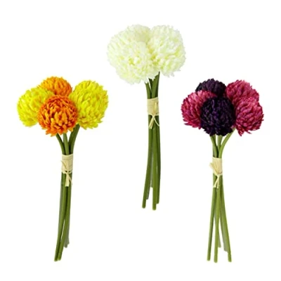 Imagen de Ramo de crisantemo Artificial, decoración Flores, Flores Artificiales, Seda, Mesa, Rama Boda, floristería,