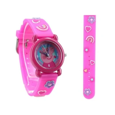 Imagen de My sweety pop Reloj analógico de aprendizaje hora para niños Escuela Guardería Vacaciones Idea regalo, Peppa Pig Rosa, correa