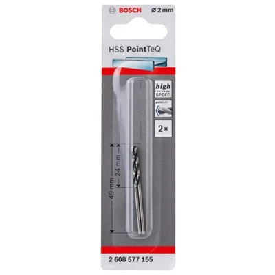 Imagen de Bosch Professional 2 brocas helicoidal HSS PointTeQ (para metal, x 24 49 mm, accesorio de taladro), Na., diámetro mm