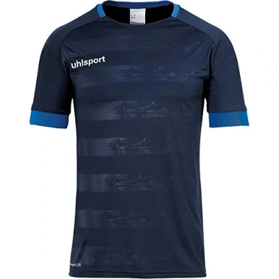 Imagen de Uhlsport Division II Shirt Shortsleeved Camiseta De Entrenamiento Fútbol, Hombre, Azul Marino/Azur, L