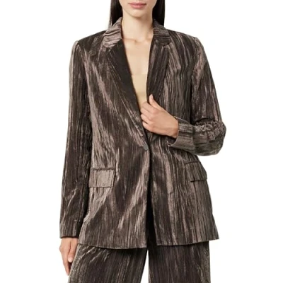 Imagen de The Drop Blake Blazer Largo para Mujer, Terciopelo Marrón, XS