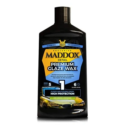 Imagen de Maddox Detail Premium Glaze Wax 500ml Cera Carnauba Coche para Brillo Superior Abrillantador Carrocería y Polímeros Sintéticos Carroceria Protección Pulidora Pintura