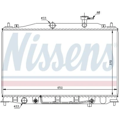 Imagen de NISSENS 67503 Radiador, refrigeración del motor Aluminio 370 650 19 Aletas soldadas HYUNDAI: ACCENT 3, 2, 3 Stufenheck