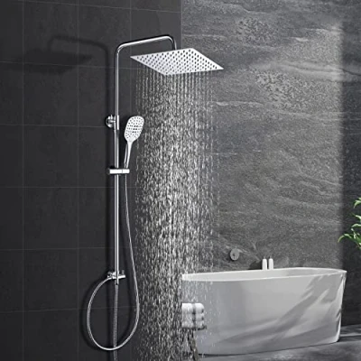 Imagen de Görbach Juego de ducha acero inoxidable sin grifo para lluvia (SJ E3030CP)