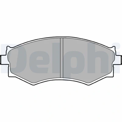 Imagen de DELPHI LP1228 Juego de pastillas freno con avisador acústico desgaste Chapa antichirridos sin accesorios NISSAN: 200SX