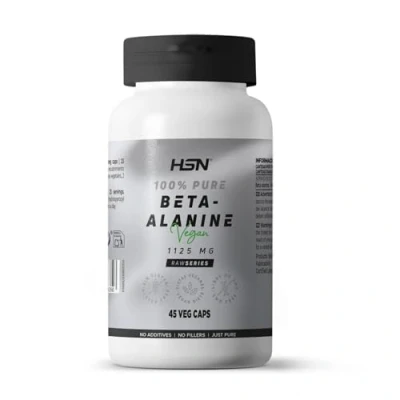 Imagen de HSN Beta Alanina 4500mg por dosis diaria 45 Cápsulas Vegetales Pura Sin Aditivos ni Rellenos Alta Concentración cada cápsula No GMO, Vegano, Gluten