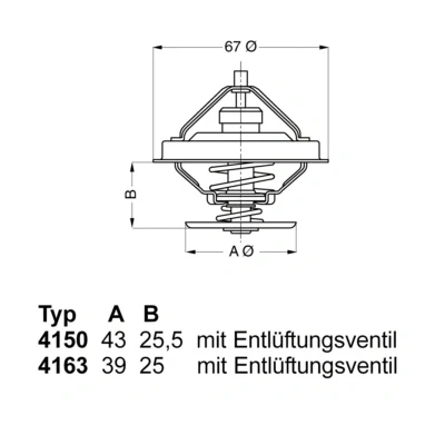 Imagen de WAHLER 4150.83D50 Termostato, refrigerante 83 con junta MAN: TGA, TGM