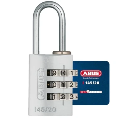 Imagen de Abus 145/20_PLATA Candado aluminio combinacion 20mm 3 dígitos plata