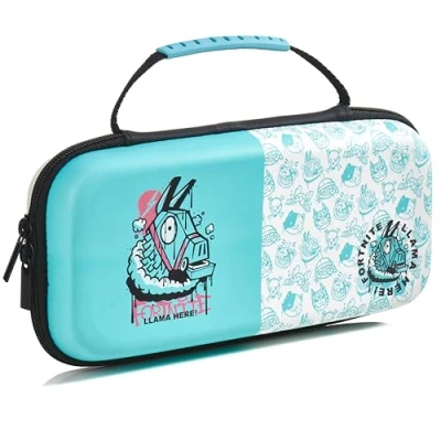 Imagen de Numskull Fortnite Nintendo Switch Case Official Llama Hard Shell Carrying with Game Cartridge Storage, Soft Inner Lining