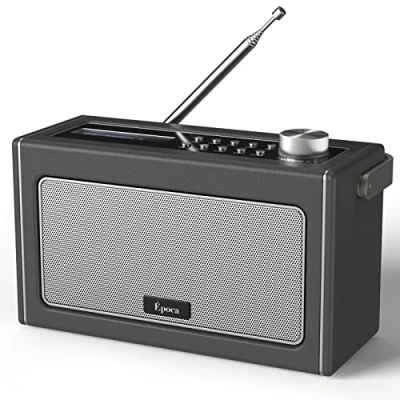 Imagen de Radio Dab portátil, Dab/Dab Plus, FM, Altavoz Bluetooth Digital con Carga USB para 15 Horas de reproducción, Altavoces estéreo Bluetooth, Recargable
