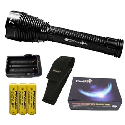 Imagen de Linterna profesional Trustfire J18, con 7 Led CREE XML T6 8500lm / baterías Kingwei originales, 1 Modo/Uso 2 o 3 (B kit alumbrado)