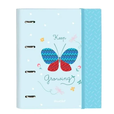 Imagen de Carpeta 4 Anillas de 35 mm Blackfit8 Mariposa con 100 Hojas A4, 270x35x320