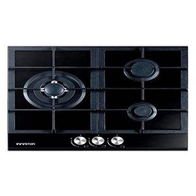 Imagen de Placa de Gas Infiniton GG 331, 3 zonas, Butano, 60 cm, Negro