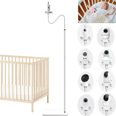 Imagen de EYSAFT Soporte de suelo para vigilabebés compatible con Philips Avent/eufy/GHB/BOIFUN/Hellobaby/NWOUIIAY/TakTark y la mayoría cámaras