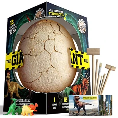 Imagen de Dr. Daz Kit de excavación Huevos Dinosaurio Jumbo Dino Excavation and Discovery Set Regalo para niños a Partir 6 años