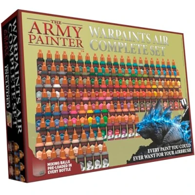 Imagen de The Army Painter Warpaints Air Complete Set, 126 Peinture Acrylique Pré diluées 18ml, Comprenant 18 Metallique Et 6 Fluo. Un Aerographe Modelisme Pour Warhammer 40k Figurine