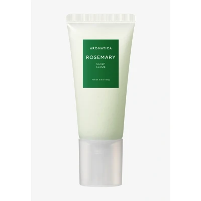 Imagen de AROMATICA Exfoliante de Cuero Cabelludo Romero 165 g, Libre Sulfatos, Sin Silicona, Vegano, Limpieza con Gránulos Sal, Revitaliza y Exfolia el Cabelludo, Micro